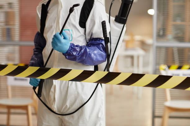 Professional Sewage Cleanup technician working in Fayetteville, AR